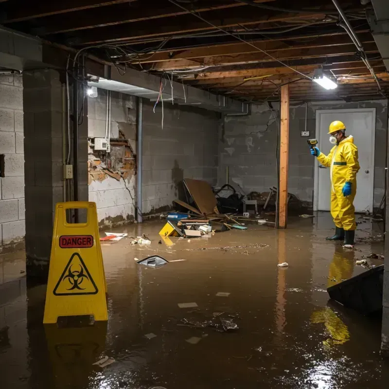 Flooded Basement Electrical Hazard in White Island Shores, MA Property